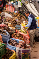 Potato Vendor at Work (Peru)