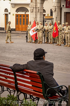 Soldiers and Onlooker (Peru)