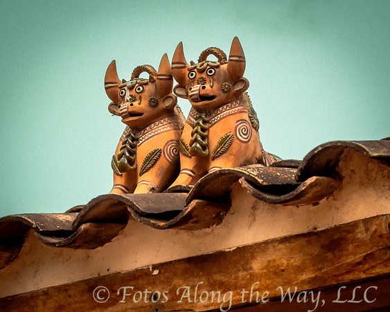 Bulls Protecting a House (Peru)