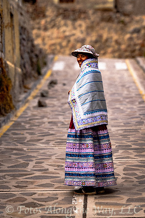 Seamstress Modeling Her Products (Peru)