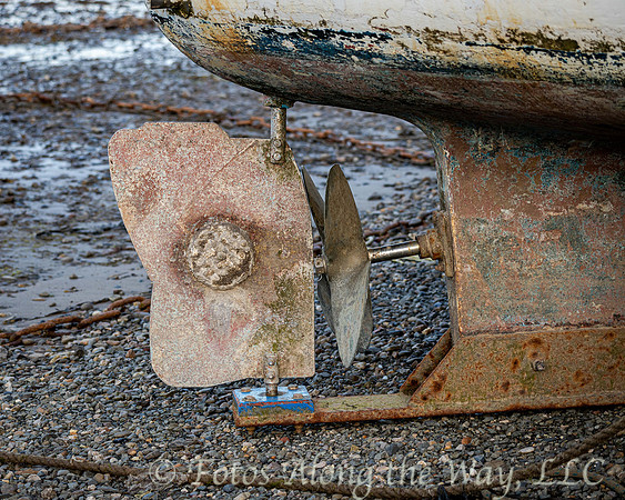 Rudder on Beached Boat