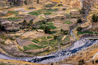 Pre-Incan Terraces in River Canyon (Peru)