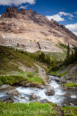Creek Flowing Down a Mountainside (Canada)