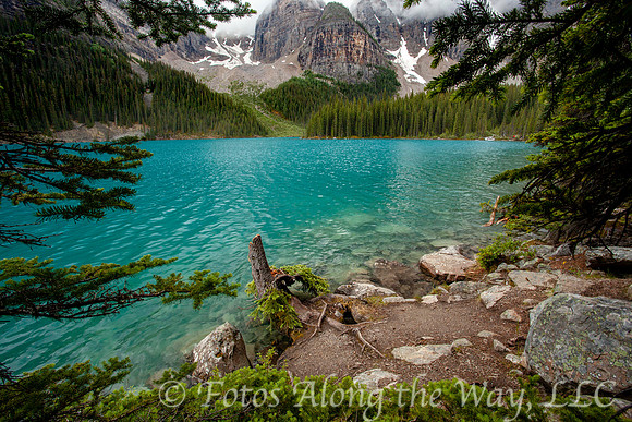 Shore of Moraine Lake (Canada)