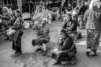 Women Shoppers Resting at Market (Myanmar, 2017)