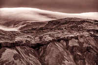 Stratus Cloud on Mountain Ridge (Iceland)