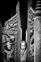 Young Monk in Doorway (Myanmar, 2017)