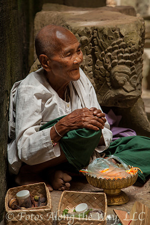 Nun Giving Blessing (Cambodia)