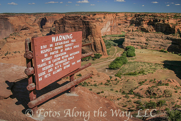 Canyon de Chelly Warning (Arizona)