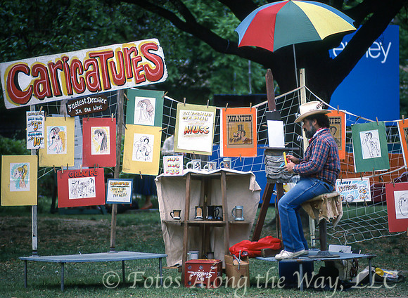 Caricature Artist at Fair (Texas)