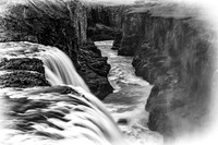 Water Falling into River Below (Iceland, 2019)