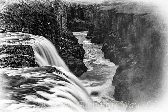 Water Falling into River Below (Iceland, 2019)