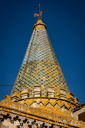 Evora Cathedral Rooftop Tiled Spire (Portugal)