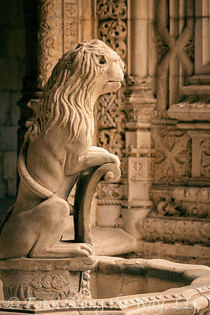 Lion Fountain in Courtyard (Portugal)