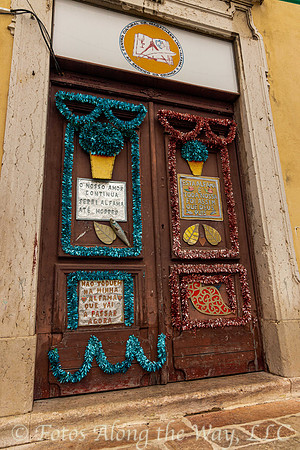 Decorated Alfama Cultural Center Door (Portugal)