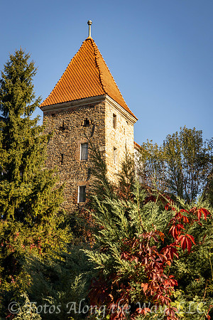 Stone Tower and Foliage