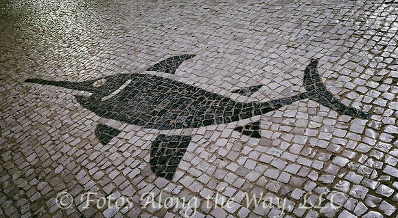 Swordfish Tile Design on Sidewalk (Portugal)