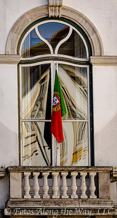 Flag of Portugal on Balcony with Reflection (Portugal)