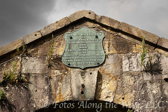 Cemetery Entrance Arch with Plaque