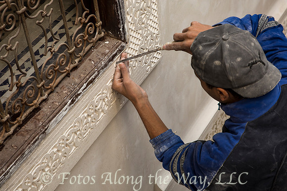 Resurfacing Carved Window Frame (Morocco)