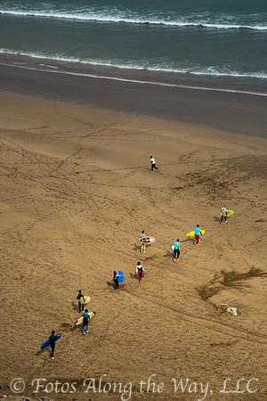 Surfers at Rabat Beach (Morocco)