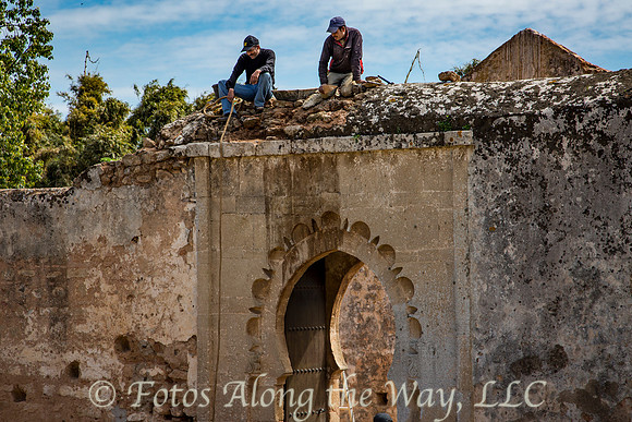 Workers at Chellah (Morocco)