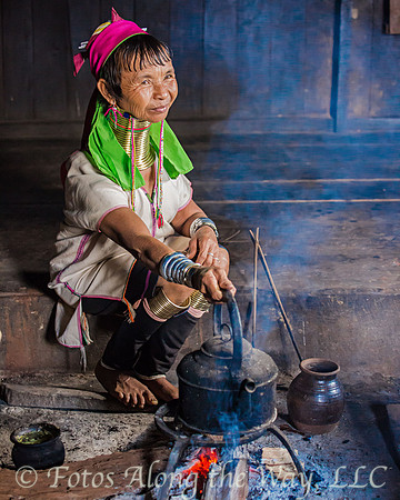 Kayan Woman Brewing Tea (Myanmar)