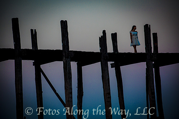Woman on Ubein Bridge (Myanmar)
