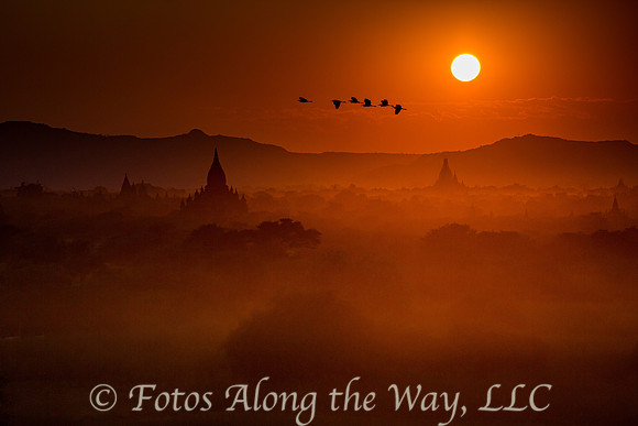 Temples of Began at Sunset (Myanmar)