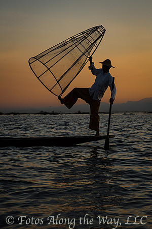 Fisherman at Dusk (Myanmar)
