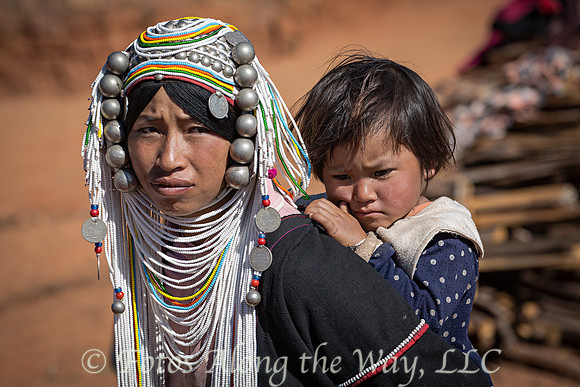 Akha Tribe Woman with Child (Myanmar)
