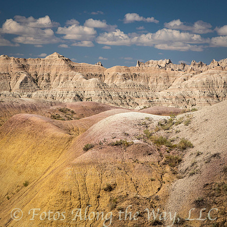 Yellow Mounds in Badlands (South Dakota)