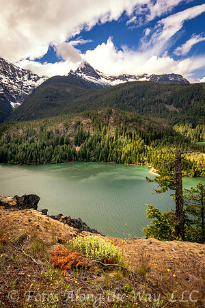 Diablo Lake below Mountain Peak (Washington)