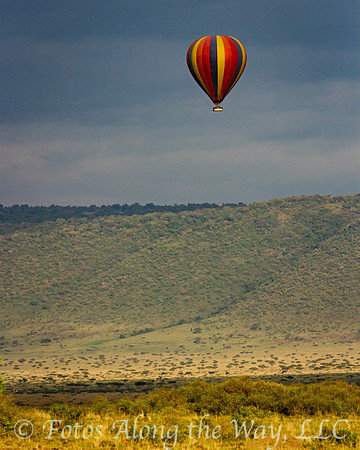 Striped Balloon over Masai Mara (Kenya)