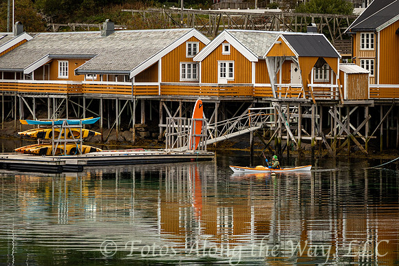 Kayaker in Sakrisoy (Norway)