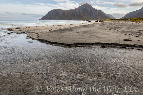 Eroding Beach with Patterns in Sand (Norway)