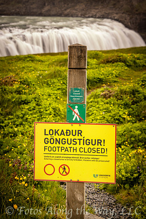 Path to Waterfall Closed (Iceland)