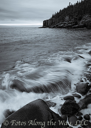 Wave Covering Rock (Maine)