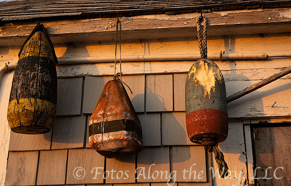 Three Lobster Trap Buoys (Maine)