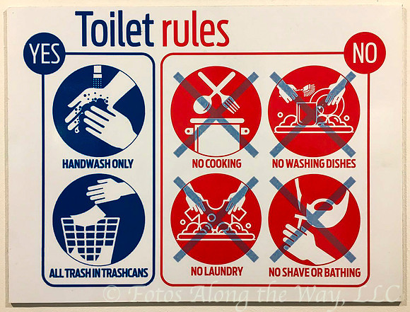 Toilet Rules Sign (Iceland)