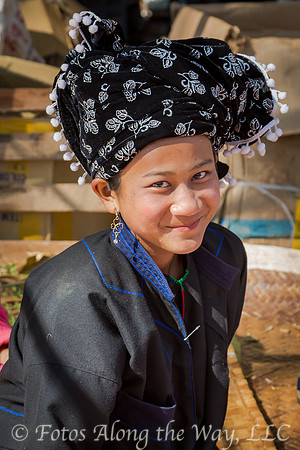 Young Pao Woman with Black Headdress (Myanmar)