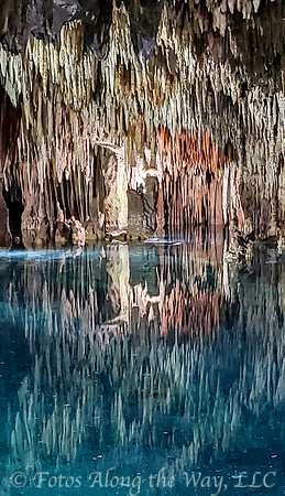 Cave Ceiling Reflection in Cenote (Mexico)