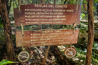 Cenote Visitor Rules Sign (Mexico)