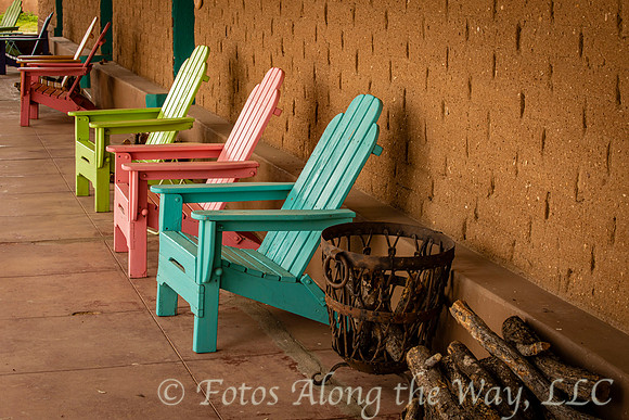 Colorful Chairs on Ranch Lodge Porch (Arizona)