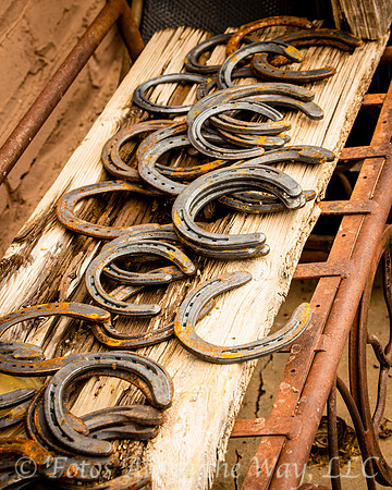 Old Horseshoe Pile on Bench (Arizona)