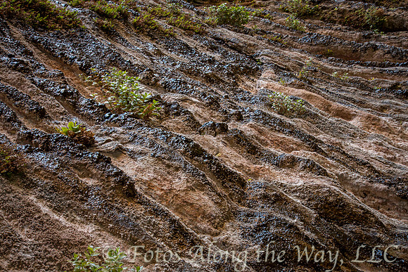 Ridged Wet Rock Formation (Utah)