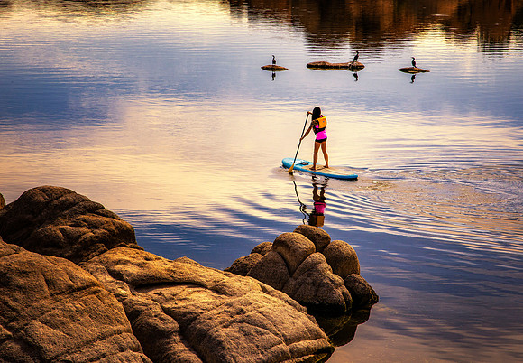 AUGUST - Early Morning Paddleboarding at Watson Lake