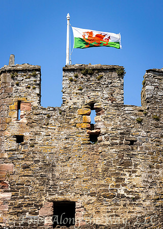 Welsh Flag on Castle Tower