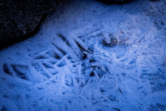 Blue Ice in Creek (Colorado)