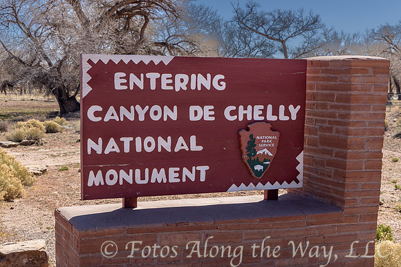 Canyon de Chelly National Monument Entrance Sign - Arizona
